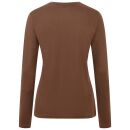 U.S. POLO ASSN. Damen T-Shirt Longsleeve P-075 Braun-Beige Größe L - Gr.L