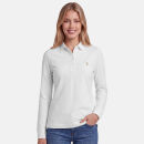 U.S. POLO ASSN. Damen Poloshirt Longsleeve P-076 Weiss-Beige Größe S - Gr.S