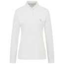 U.S. POLO ASSN. Damen Poloshirt Longsleeve P-076 Weiss-Beige Größe S - Gr.S