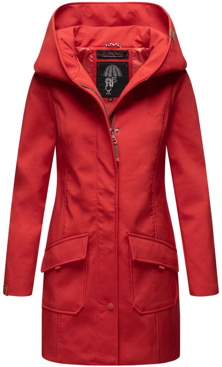 MARIKOO B856 Softshelljas voor dames, lange winterjas