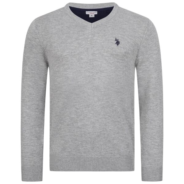Grau Melange-Navy
